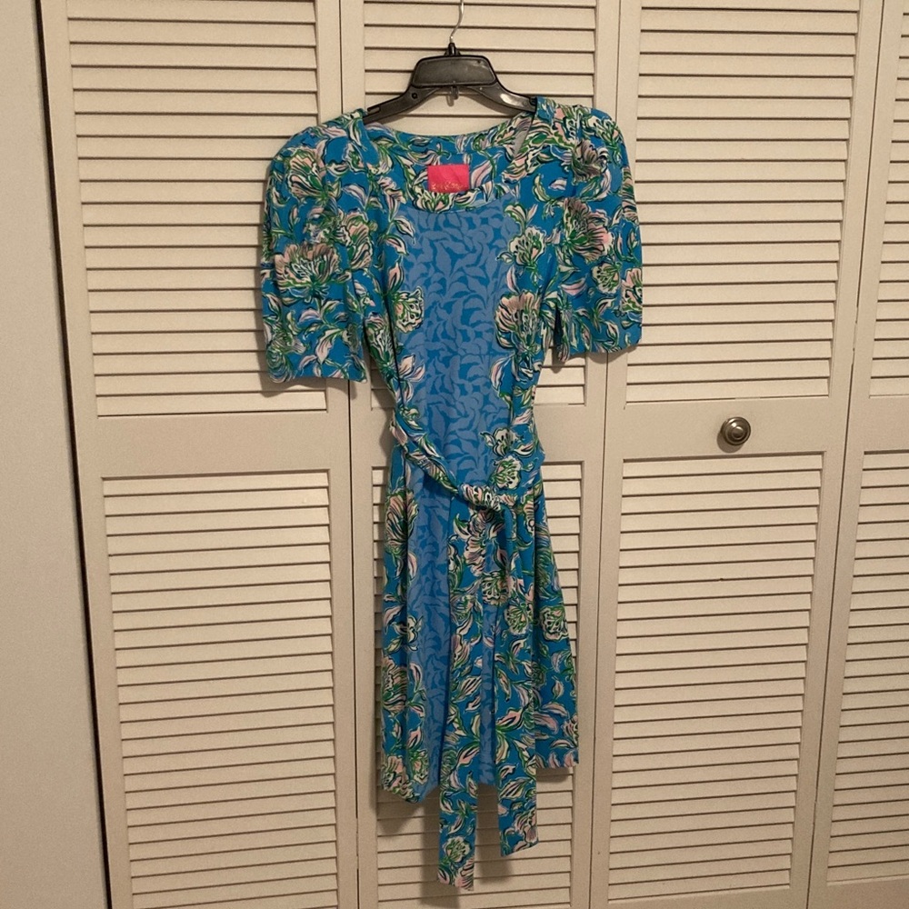 NWOT Lilly Pulitzer Harriet Elbow Sleeve Dress; Det Belt; Size L, Make an Offer! - Picture 12 of 12